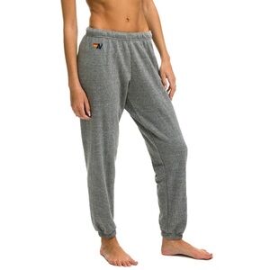 Aviator Nation Heather Grey 5 Stripe Sweatpants